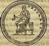 Picture 158 of 174 from La sententiose imprese, et dialogo del Symeone. Con la verificatione del sito di Gergobia, la geografia d'Ouernia, la figura & tempio d'Apolline in Velay; & il suo hieroglyfico monumento, natiuità, vita & epitaffio (1560), leaf 284