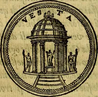 Picture 159 of 174 from La sententiose imprese, et dialogo del Symeone. Con la verificatione del sito di Gergobia, la geografia d'Ouernia, la figura & tempio d'Apolline in Velay; & il suo hieroglyfico monumento, natiuità, vita & epitaffio (1560), leaf 285