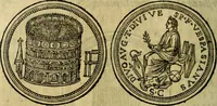 Picture 161 of 174 from La sententiose imprese, et dialogo del Symeone. Con la verificatione del sito di Gergobia, la geografia d'Ouernia, la figura & tempio d'Apolline in Velay; & il suo hieroglyfico monumento, natiuità, vita & epitaffio (1560), leaf 291
