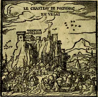 Picture 169 of 174 from La sententiose imprese, et dialogo del Symeone. Con la verificatione del sito di Gergobia, la geografia d'Ouernia, la figura & tempio d'Apolline in Velay; & il suo hieroglyfico monumento, natiuità, vita & epitaffio (1560), leaf 337