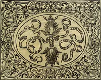 An illustration from La sententiose imprese, et dialogo del Symeone. Con la verificatione del sito di Gergobia, la geografia d'Ouernia, la figura & tempio d'Apolline in Velay; & il suo hieroglyfico monumento, natiuità, vita & epitaffio (1560)