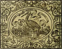 An illustration from La sententiose imprese, et dialogo del Symeone. Con la verificatione del sito di Gergobia, la geografia d'Ouernia, la figura & tempio d'Apolline in Velay; & il suo hieroglyfico monumento, natiuità, vita & epitaffio (1560)