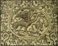 An illustration from La sententiose imprese, et dialogo del Symeone. Con la verificatione del sito di Gergobia, la geografia d'Ouernia, la figura & tempio d'Apolline in Velay; & il suo hieroglyfico monumento, natiuità, vita & epitaffio (1560)