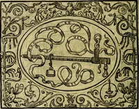 An illustration from La sententiose imprese, et dialogo del Symeone. Con la verificatione del sito di Gergobia, la geografia d'Ouernia, la figura & tempio d'Apolline in Velay; & il suo hieroglyfico monumento, natiuità, vita & epitaffio (1560)