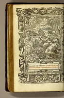 An illustration from Las horas de Nuestra Señora segu[n] el vso romano : enlas quales son añadidas muchas oraciones muy deuotas. : Y de nueuo el rosario de Nuestra Señora: y son ad longu[m] ésin [sic] require (1551)