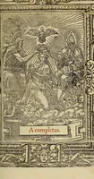 An illustration from Las horas de Nuestra Señora segu[n] el vso romano : enlas quales son añadidas muchas oraciones muy deuotas. : Y de nueuo el rosario de Nuestra Señora: y son ad longu[m] ésin [sic] require (1551)