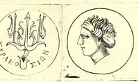 An illustration from La Sicilia di Filippo Paruta descritta con medaglie, e ristampata con aggiunta da Leonardo Agostini : hora in miglior ordine disposta da Marco Maier : arrichita d'una descrittione compendiosa di quella famosa isola, & illustrata d'una succinta dichiaratione non più stampata intorno alle sue medaglie : con l'aggiunta della cronologia accomodata alla sudetta historia (1697)