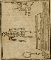 An illustration from The last vvill and testament of Basil Valentine, monke of the order of St. Bennet : which, being alone, he hid under a table of marble, behind the high-altar of the cathedral church, in the imperial city of Erford : leaving it there to be found by him, whom Gods providence should make worthy of it : to which is added two treatises, the first declaring his manual operations, the second shewing things natural and supernatural (1671)