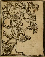 An illustration from The last vvill and testament of Basil Valentine, monke of the order of St. Bennet : which, being alone, he hid under a table of marble, behind the high-altar of the cathedral church, in the imperial city of Erford : leaving it there to be found by him, whom Gods providence should make worthy of it : to which is added two treatises, the first declaring his manual operations, the second shewing things natural and supernatural (1671)