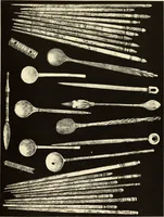 An illustration from La toilette chez les Romaines au temps des empereurs; étude des principaux objets de toilette en os trouvés dans les fouilles de la nécropole de Trion & du coteau de Fourvière (1888)