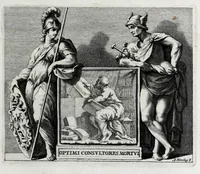 An illustration from Laurentii Pignorii Patavini Mensa Isiaca : qua sacrorum apud Aegyptios ratio & simulacra subjectis tabulis aeneis simul exhibentur & explicantur : accessit ejusdem authoris de Magna Deum Matre discursus, & sigillorum, gemmarum, amuletorum aliquot figurae & earundem ex Kirchero Chifletioque interpretatio : nec non Jacobi Philippi Tomasini Manus aenea, & de vita rebusque Pignorii dissertatio. (1669)