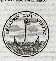 An illustration from Laurentii Pignorii Patavini Mensa Isiaca : qua sacrorum apud Aegyptios ratio & simulacra subjectis tabulis aeneis simul exhibentur & explicantur : accessit ejusdem authoris de Magna Deum Matre discursus, & sigillorum, gemmarum, amuletorum aliquot figurae & earundem ex Kirchero Chifletioque interpretatio : nec non Jacobi Philippi Tomasini Manus aenea, & de vita rebusque Pignorii dissertatio. (1669)