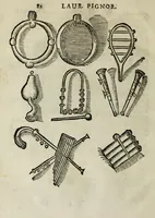 An illustration from Laurentij Pignorij Patavini De servis, et eorum apud veteres ministerijs commentarius : in hac ultima editione pro rerum diversitate discretus in capita additis titulis denotata : accessit, Symbolarum epistolicarum liber (1694)