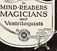 An illustration from La Vellma's vaudeville budget for magicians, mind readers, and ventriloquists (1921)