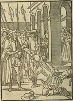 An illustration from La venerie de Jacques du Fouilloux, gentil-homme, seigneur dudit lieu, pays de Gastine, en Poitou; ... avec plusieurs receptes et remedes pour guerir les chiens de diverses maladies; plus, l'Adolescence de l'autheur (1562)