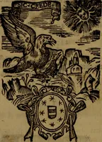 An illustration from La vera dichiaratione di tutte le metafore, similitudini, & enimmi de gl'antichi filosofi alchimisti, tanto caldei & arabi, come greci & latini, vsati da loro nella descrittione, & compositione dell' oro potabile, elissire della vita, quinta essenza, & lapis filosofico : oue con vn breve discorso della generatione de i metalli, & quasi di tutte l'opere di natura, secondo i principij della filosofia, si mostra l'errore, & ignoranza (per non dir l'inganno) di tutti gl'alchimisti moderni (1587)