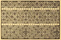 An illustration from La vera perfezione del disegno per punti e recami; riproduzione della edizione di Venezia del 1561 dall'esemplare della Biblioteca Corsiniana in Roma (1909)