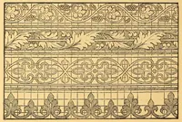An illustration from La vera perfezione del disegno per punti e recami; riproduzione della edizione di Venezia del 1561 dall'esemplare della Biblioteca Corsiniana in Roma (1909)