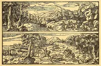 An illustration from La vera perfezione del disegno per punti e recami; riproduzione della edizione di Venezia del 1561 dall'esemplare della Biblioteca Corsiniana in Roma (1909)
