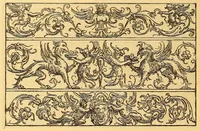 An illustration from La vera perfezione del disegno per punti e recami; riproduzione della edizione di Venezia del 1561 dall'esemplare della Biblioteca Corsiniana in Roma (1909)