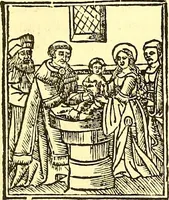An illustration from La vida y excelencias & miraglos dla sacratissima virgen Maria nuestra señora (1525)