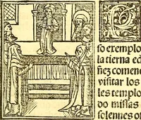 An illustration from La vida y excelencias & miraglos dla sacratissima virgen Maria nuestra señora (1525)