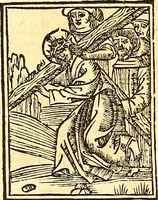 An illustration from La vida y excelencias & miraglos dla sacratissima virgen Maria nuestra señora (1525)