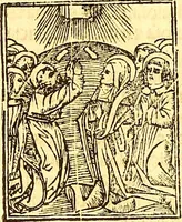 An illustration from La vida y excelencias & miraglos dla sacratissima virgen Maria nuestra señora (1525)