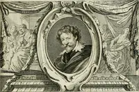 An illustration from La vie des peintres flamands, allemands et hollandois : avec des portraits gravés en taille-douche, une indication de leurs principaux ouvrages, & des réflexions sur leurs différentes manieres (1753)