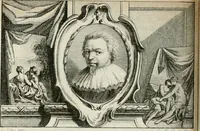 An illustration from La vie des peintres flamands, allemands et hollandois : avec des portraits gravés en taille-douche, une indication de leurs principaux ouvrages, & des réflexions sur leurs différentes manieres (1753)