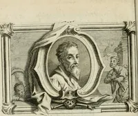 An illustration from La vie des peintres flamands, allemands et hollandois : avec des portraits gravés en taille-douche, une indication de leurs principaux ouvrages, & des réflexions sur leurs différentes manieres (1753)