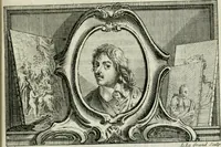 An illustration from La vie des peintres flamands, allemands et hollandois : avec des portraits gravés en taille-douche, une indication de leurs principaux ouvrages, & des réflexions sur leurs différentes manieres (1753)