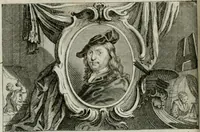 An illustration from La vie des peintres flamands, allemands et hollandois : avec des portraits gravés en taille-douche, une indication de leurs principaux ouvrages, & des réflexions sur leurs différentes manieres (1753)
