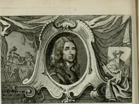 An illustration from La vie des peintres flamands, allemands et hollandois : avec des portraits gravés en taille-douche, une indication de leurs principaux ouvrages, & des réflexions sur leurs différentes manieres (1753)