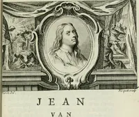 An illustration from La vie des peintres flamands, allemands et hollandois : avec des portraits gravés en taille-douche, une indication de leurs principaux ouvrages, & des réflexions sur leurs différentes manieres (1753)