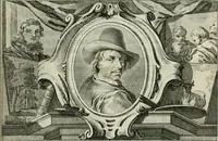 An illustration from La vie des peintres flamands, allemands et hollandois : avec des portraits gravés en taille-douche, une indication de leurs principaux ouvrages, & des réflexions sur leurs différentes manieres (1753)