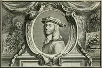 An illustration from La vie des peintres flamands, allemands et hollandois : avec des portraits gravés en taille-douche, une indication de leurs principaux ouvrages, & des réflexions sur leurs différentes manieres (1753)