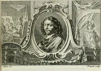 An illustration from La vie des peintres flamands, allemands et hollandois : avec des portraits gravés en taille-douche, une indication de leurs principaux ouvrages, & des réflexions sur leurs différentes manieres (1753)