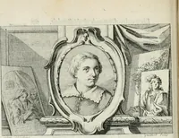 An illustration from La vie des peintres flamands, allemands et hollandois : avec des portraits gravés en taille-douche, une indication de leurs principaux ouvrages, & des réflexions sur leurs différentes manieres (1753)