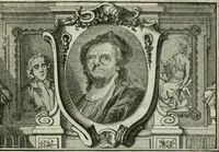 An illustration from La vie des peintres flamands, allemands et hollandois : avec des portraits gravés en taille-douche, une indication de leurs principaux ouvrages, & des réflexions sur leurs différentes manieres (1753)