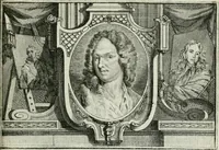 An illustration from La vie des peintres flamands, allemands et hollandois : avec des portraits gravés en taille-douche, une indication de leurs principaux ouvrages, & des réflexions sur leurs différentes manieres (1753)