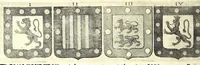 Picture 15 of 105 from La vraye et parfaite science des armoiries, ou, L'Indice armorial de feu maistre Louuan Geliot ... : apprenant et expliquant sommairement les mots & figures dont on se sert au blason des armoiries, & l'origine d'icelles : augmenté de nombre de termes & enrichy de grande multitude d'exemples des armes des familles tant françoise qu'estrangeres, des institutions, des ordres & de leurs colliers, des marques des dignités & charges, des ornemens des escus, de l'office des roys, des herauds, & des poursuiuans d'armes, & autres curiosités despendantes des armoiries ... (1664), leaf 134