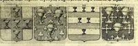 Picture 33 of 105 from La vraye et parfaite science des armoiries, ou, L'Indice armorial de feu maistre Louuan Geliot ... : apprenant et expliquant sommairement les mots & figures dont on se sert au blason des armoiries, & l'origine d'icelles : augmenté de nombre de termes & enrichy de grande multitude d'exemples des armes des familles tant françoise qu'estrangeres, des institutions, des ordres & de leurs colliers, des marques des dignités & charges, des ornemens des escus, de l'office des roys, des herauds, & des poursuiuans d'armes, & autres curiosités despendantes des armoiries ... (1664), leaf 243