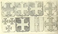 Picture 38 of 105 from La vraye et parfaite science des armoiries, ou, L'Indice armorial de feu maistre Louuan Geliot ... : apprenant et expliquant sommairement les mots & figures dont on se sert au blason des armoiries, & l'origine d'icelles : augmenté de nombre de termes & enrichy de grande multitude d'exemples des armes des familles tant françoise qu'estrangeres, des institutions, des ordres & de leurs colliers, des marques des dignités & charges, des ornemens des escus, de l'office des roys, des herauds, & des poursuiuans d'armes, & autres curiosités despendantes des armoiries ... (1664), leaf 272