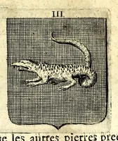 Picture 48 of 105 from La vraye et parfaite science des armoiries, ou, L'Indice armorial de feu maistre Louuan Geliot ... : apprenant et expliquant sommairement les mots & figures dont on se sert au blason des armoiries, & l'origine d'icelles : augmenté de nombre de termes & enrichy de grande multitude d'exemples des armes des familles tant françoise qu'estrangeres, des institutions, des ordres & de leurs colliers, des marques des dignités & charges, des ornemens des escus, de l'office des roys, des herauds, & des poursuiuans d'armes, & autres curiosités despendantes des armoiries ... (1664), leaf 327