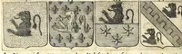 Picture 66 of 105 from La vraye et parfaite science des armoiries, ou, L'Indice armorial de feu maistre Louuan Geliot ... : apprenant et expliquant sommairement les mots & figures dont on se sert au blason des armoiries, & l'origine d'icelles : augmenté de nombre de termes & enrichy de grande multitude d'exemples des armes des familles tant françoise qu'estrangeres, des institutions, des ordres & de leurs colliers, des marques des dignités & charges, des ornemens des escus, de l'office des roys, des herauds, & des poursuiuans d'armes, & autres curiosités despendantes des armoiries ... (1664), leaf 470