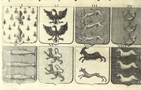 Picture 68 of 105 from La vraye et parfaite science des armoiries, ou, L'Indice armorial de feu maistre Louuan Geliot ... : apprenant et expliquant sommairement les mots & figures dont on se sert au blason des armoiries, & l'origine d'icelles : augmenté de nombre de termes & enrichy de grande multitude d'exemples des armes des familles tant françoise qu'estrangeres, des institutions, des ordres & de leurs colliers, des marques des dignités & charges, des ornemens des escus, de l'office des roys, des herauds, & des poursuiuans d'armes, & autres curiosités despendantes des armoiries ... (1664), leaf 482