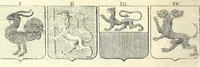 Picture 73 of 105 from La vraye et parfaite science des armoiries, ou, L'Indice armorial de feu maistre Louuan Geliot ... : apprenant et expliquant sommairement les mots & figures dont on se sert au blason des armoiries, & l'origine d'icelles : augmenté de nombre de termes & enrichy de grande multitude d'exemples des armes des familles tant françoise qu'estrangeres, des institutions, des ordres & de leurs colliers, des marques des dignités & charges, des ornemens des escus, de l'office des roys, des herauds, & des poursuiuans d'armes, & autres curiosités despendantes des armoiries ... (1664), leaf 508