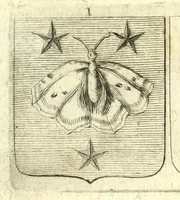 Picture 78 of 105 from La vraye et parfaite science des armoiries, ou, L'Indice armorial de feu maistre Louuan Geliot ... : apprenant et expliquant sommairement les mots & figures dont on se sert au blason des armoiries, & l'origine d'icelles : augmenté de nombre de termes & enrichy de grande multitude d'exemples des armes des familles tant françoise qu'estrangeres, des institutions, des ordres & de leurs colliers, des marques des dignités & charges, des ornemens des escus, de l'office des roys, des herauds, & des poursuiuans d'armes, & autres curiosités despendantes des armoiries ... (1664), leaf 565