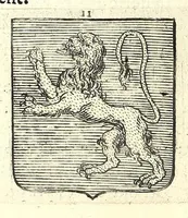 Picture 8 of 105 from La vraye et parfaite science des armoiries, ou, L'Indice armorial de feu maistre Louuan Geliot ... : apprenant et expliquant sommairement les mots & figures dont on se sert au blason des armoiries, & l'origine d'icelles : augmenté de nombre de termes & enrichy de grande multitude d'exemples des armes des familles tant françoise qu'estrangeres, des institutions, des ordres & de leurs colliers, des marques des dignités & charges, des ornemens des escus, de l'office des roys, des herauds, & des poursuiuans d'armes, & autres curiosités despendantes des armoiries ... (1664), leaf 86